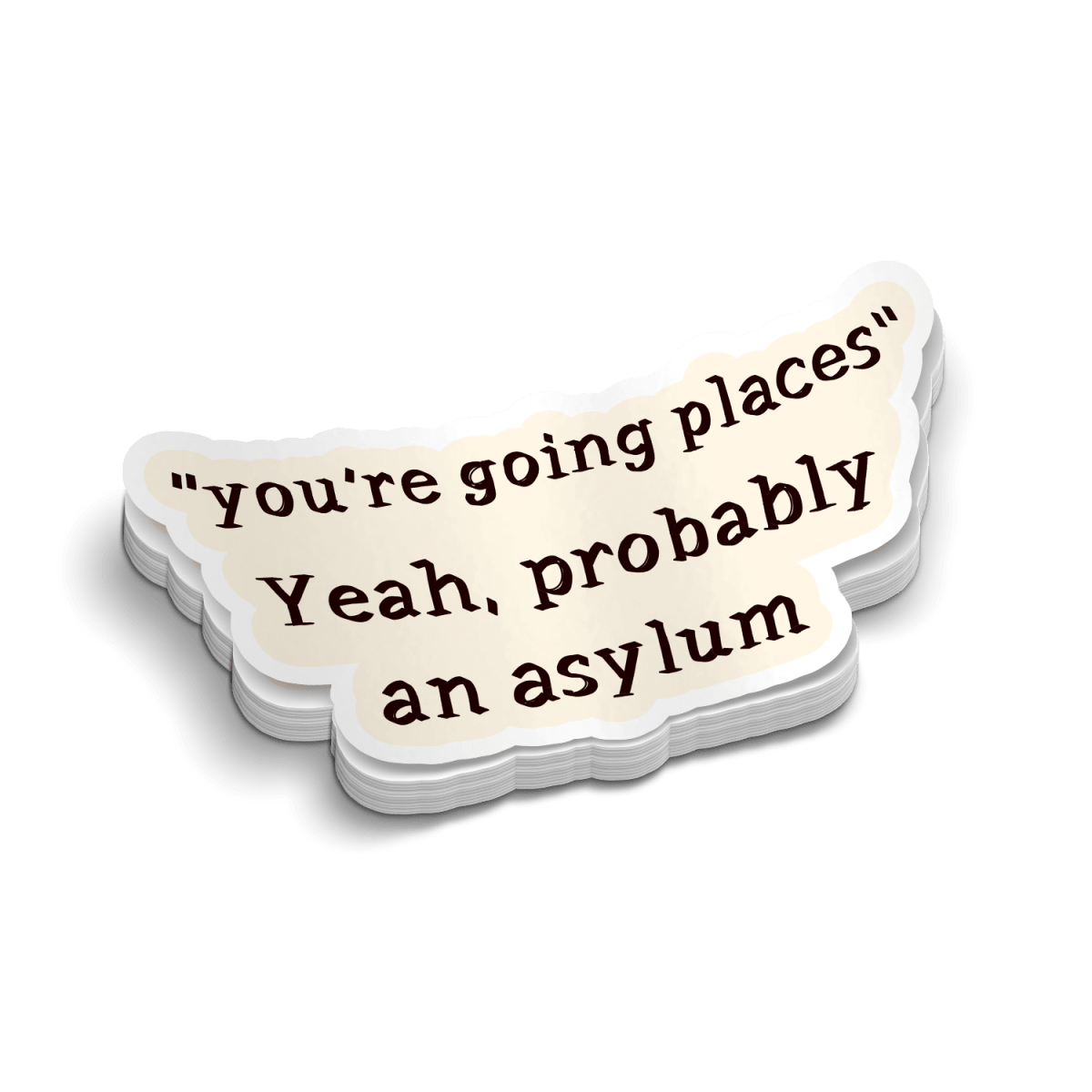 Asylum - Funny Laptop Stickers - Rising Sun Decals - Asylum - Funny Laptop Stickers