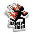 Safety Third - Funny Sticker - Rising Sun Decals - Safety Third - Funny Sticker