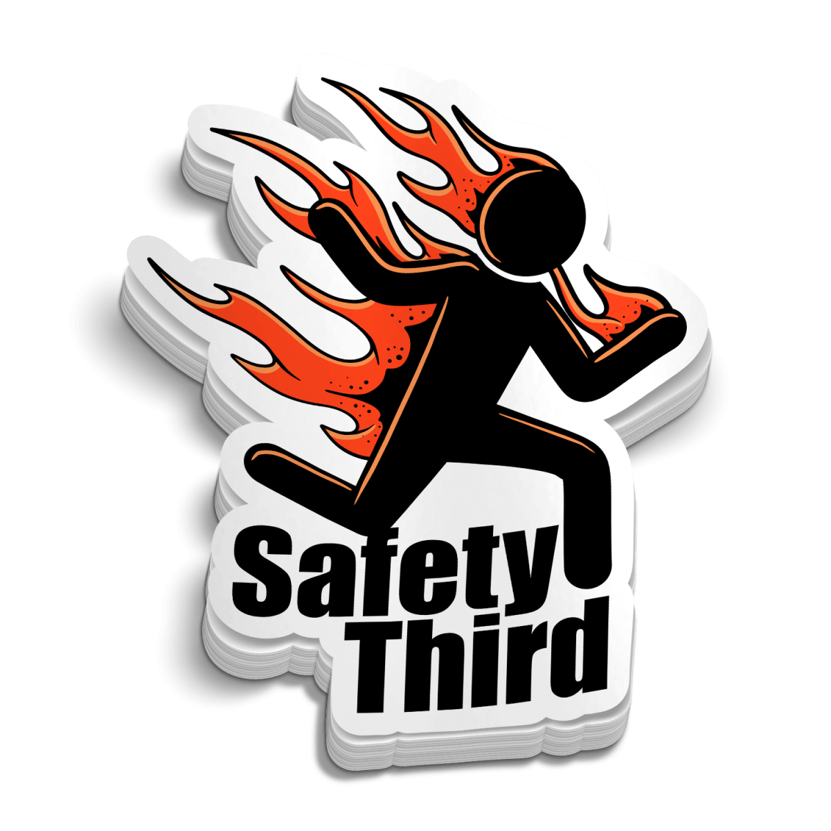 Safety Third - Funny Sticker - Rising Sun Decals - Safety Third - Funny Sticker