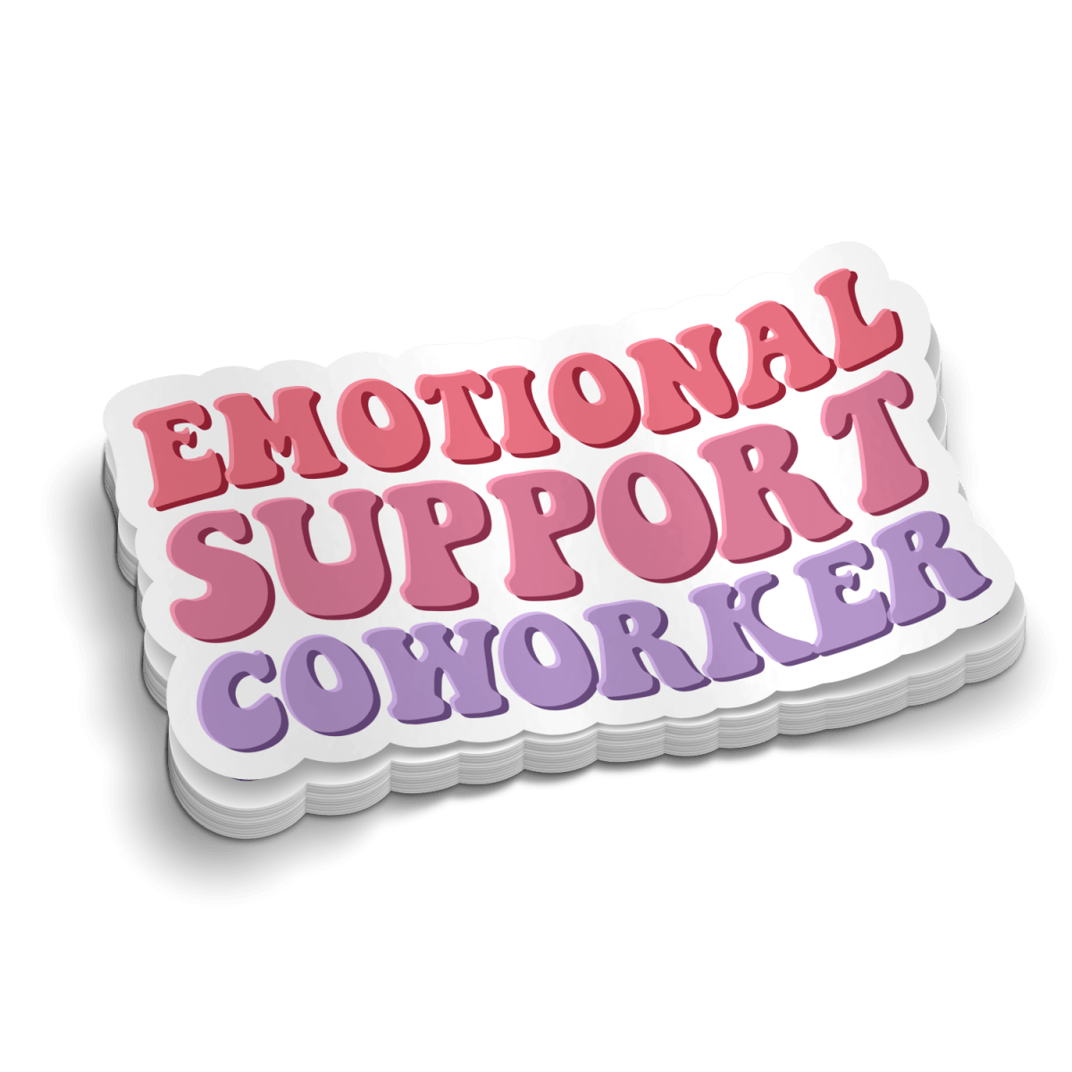 Emotional Support Coworker - Funny Stickers - Rising Sun Decals - Emotional Support Coworker - Funny Stickers