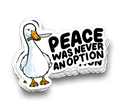 Peace Was Never An Option - Funny Tumbler Stickers - Rising Sun Decals - Peace Was Never An Option - Funny Tumbler Stickers