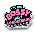 Bossy Leadership Skills - Funny Tumbler Stickers - Rising Sun Decals - Bossy Leadership Skills - Funny Tumbler Stickers