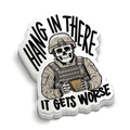 Hang In There Soldier | Funny Military Stickers | Perfect for Tumblers - Rising Sun Decals - Hang In There Soldier | Funny Military Stickers | Perfect for Tumblers
