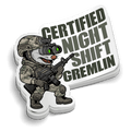 Certified Night Shift | Funny Military Stickers - Rising Sun Decals - Certified Night Shift | Funny Military Stickers