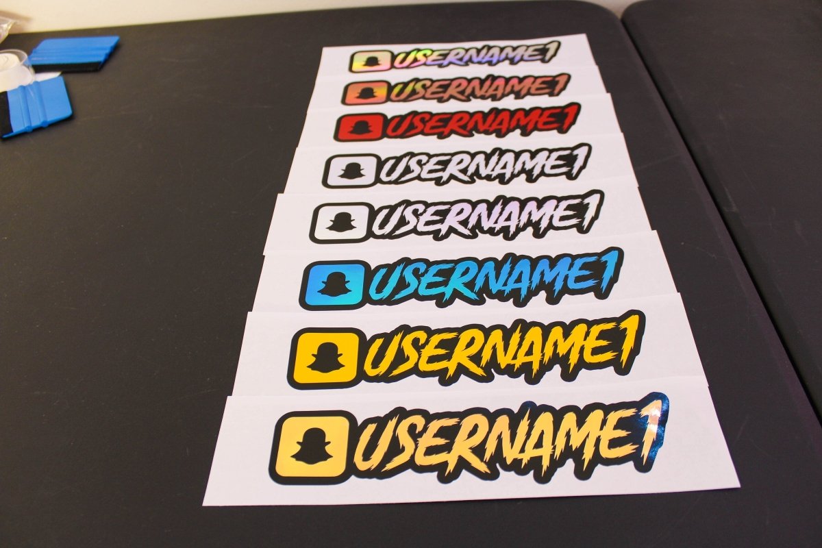 Red Snapchat Name Decal w/ Background W/ Background - Rising Sun Decals - Red Snapchat Name Decal w/ Background W/ Background