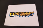 Sunset Holographic Snapchat Name Vinyl Decal W/ Background - Rising Sun Decals - Sunset Holographic Snapchat Name Vinyl Decal W/ Background