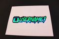 Ocean Holographic Snapchat Name Decal w/ Background W/ Background - Rising Sun Decals - Ocean Holographic Snapchat Name Decal w/ Background W/ Background