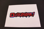Red Snapchat Name Decal w/ Background W/ Background - Rising Sun Decals - Red Snapchat Name Decal w/ Background W/ Background
