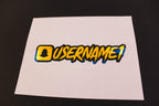 Personalized Metallic Gold Snapchat Name Vinyl Decal W/ Background - Rising Sun Decals - Personalized Metallic Gold Snapchat Name Vinyl Decal W/ Background