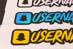 Sunset Holographic Snapchat Name Vinyl Decal W/ Background - Rising Sun Decals - Sunset Holographic Snapchat Name Vinyl Decal W/ Background