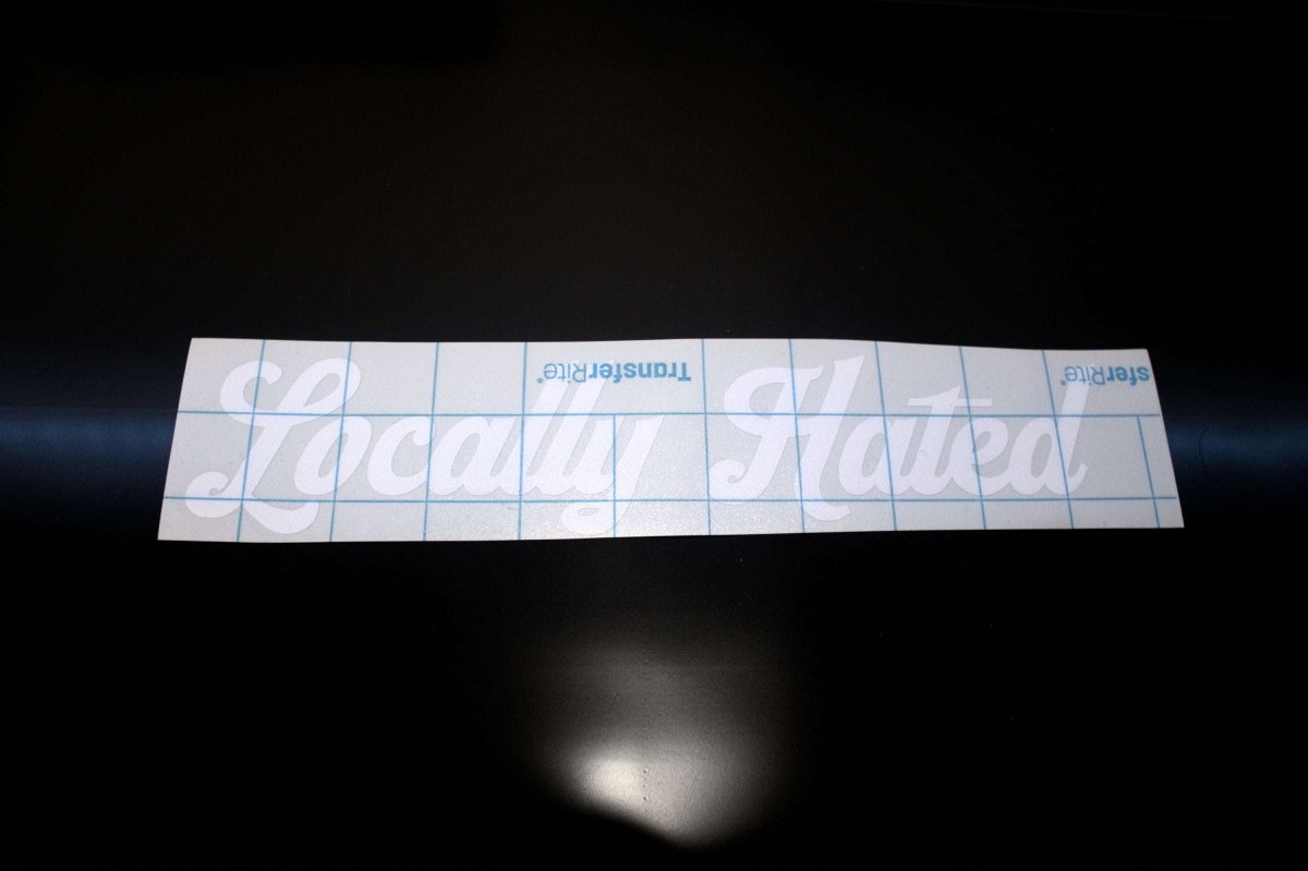 Car Sticker/Banner "Locally Hated" Vinyl Decal Windshield Banner - Rising Sun Decals - Car Sticker/Banner "Locally Hated" Vinyl Decal Windshield Banner