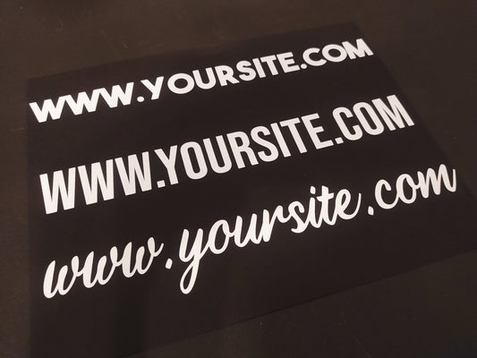 Custom Personalized Website Vinyl Decal Sticker - Rising Sun Decals - Custom Personalized Website Vinyl Decal Sticker
