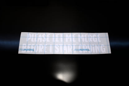 Funny Car Sticker "Please Let Me Merge Before I Start Crying" Vinyl Decal