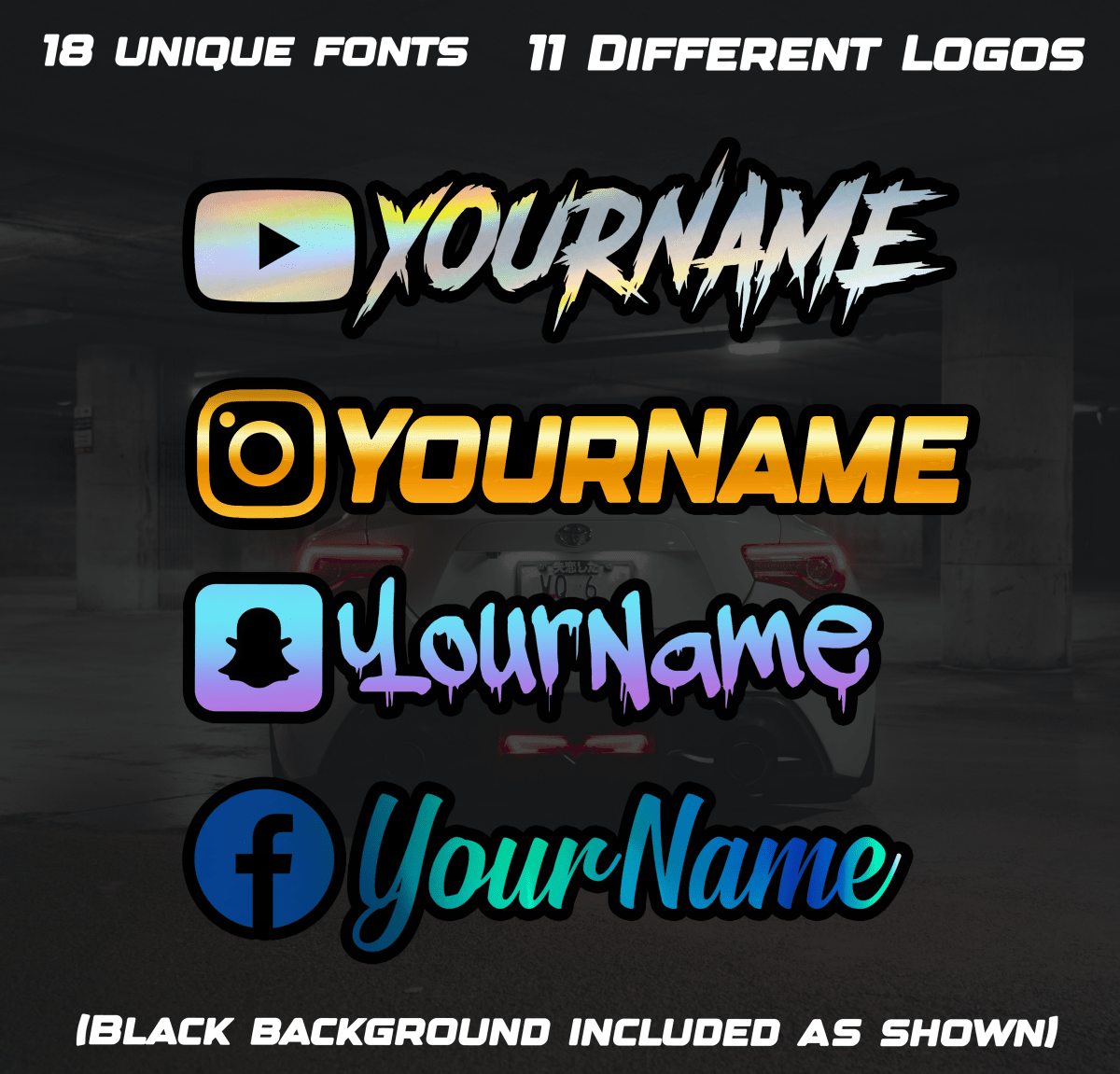 Build Your Own Social Media Decal - Rising Sun Decals - Build Your Own Social Media Decal