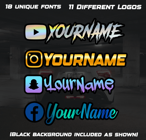 Build Your Own Social Media Decal - Rising Sun Decals - Build Your Own Social Media Decal