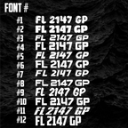Custom Boat Registration Numbers (2-Pack)