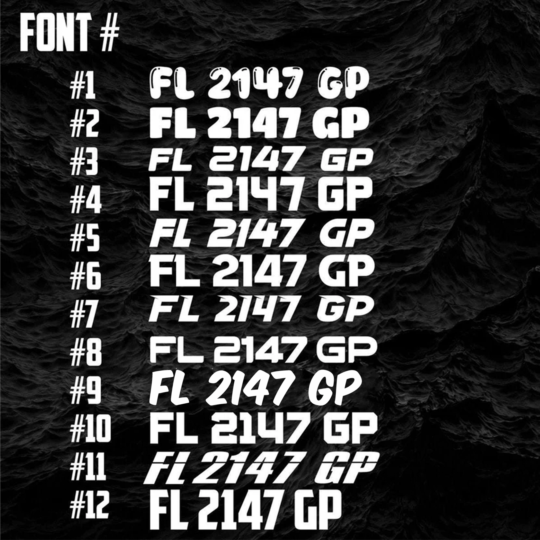 Custom Boat Registration Numbers (2-Pack)