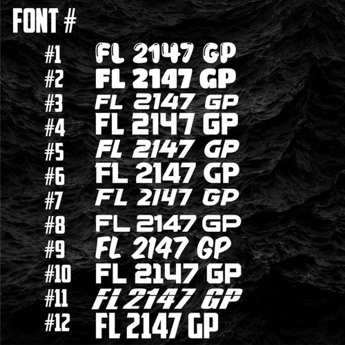 Custom Boat Registration Numbers (2-Pack)