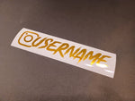 Metallic Gold Custom Instagram Decal Vinyl Sticker