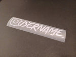 White Custom Instagram Decal Vinyl Sticker