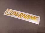 Metallic Gold Custom Instagram Decal Vinyl Sticker