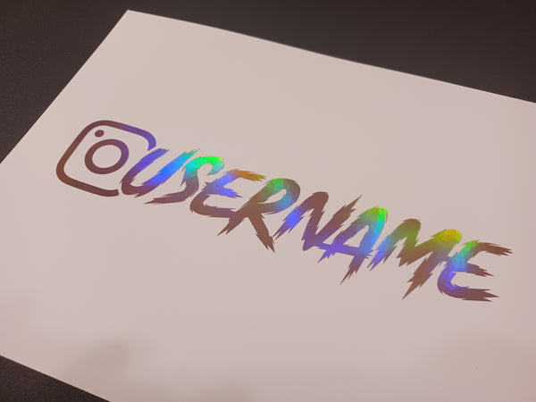 Wunschtext Schriftzug Aufkleber Sticker Rainbow Hologramm Instagram TikTok  Firma Name Auto Vinyl Oil Slick - .de