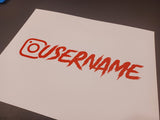 Red Custom Instagram Decal Vinyl Sticker