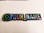 Premium Silver Holographic Instagram Name Vinyl Decal - Rising Sun Decals - Premium Silver Holographic Instagram Name Vinyl Decal