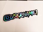 Premium Silver Holographic Instagram Name Vinyl Decal - Rising Sun Decals - Premium Silver Holographic Instagram Name Vinyl Decal