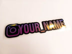 Premium Sunset Holographic Instagram Name Vinyl Decal - Rising Sun Decals - Premium Sunset Holographic Instagram Name Vinyl Decal