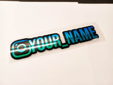 Premium Ocean Holographic Instagram Name Vinyl Decal