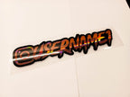 Premium Rose Holographic Instagram Name Vinyl Decal - Rising Sun Decals - Premium Rose Holographic Instagram Name Vinyl Decal