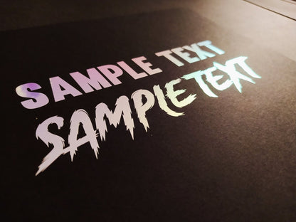 Opal Holographic Custom Text Vinyl Decal Sticker - Rising Sun Decals - Opal Holographic Custom Text Vinyl Decal Sticker