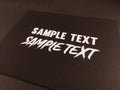 White Custom Text Vinyl Decal Sticker - Rising Sun Decals - White Custom Text Vinyl Decal Sticker