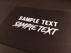 White Custom Text Vinyl Decal Sticker - Rising Sun Decals - White Custom Text Vinyl Decal Sticker