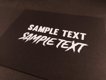 White Custom Text Vinyl Decal Sticker - Rising Sun Decals - White Custom Text Vinyl Decal Sticker