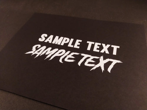 White Custom Text Vinyl Decal Sticker - Rising Sun Decals - White Custom Text Vinyl Decal Sticker