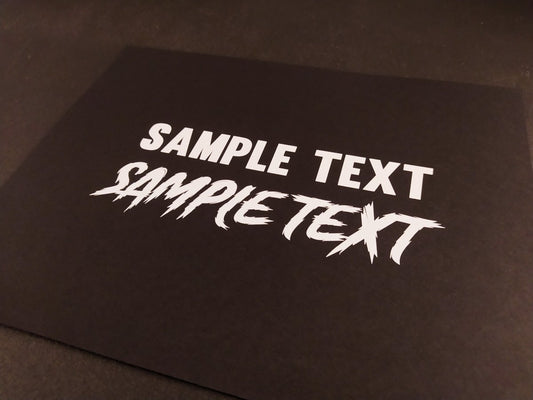 White Custom Text Vinyl Decal Sticker - Rising Sun Decals - White Custom Text Vinyl Decal Sticker