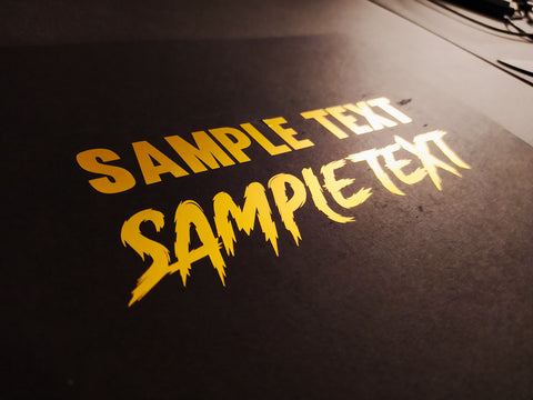 Metallic Gold Custom Text Vinyl Decal Sticker